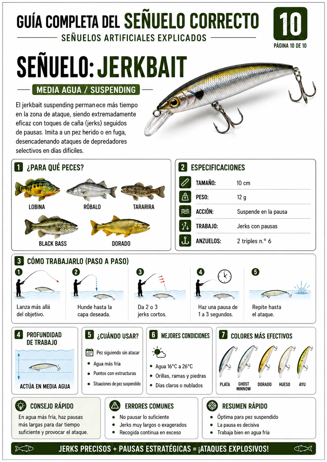 Página de la guía: señuelo Jerkbait